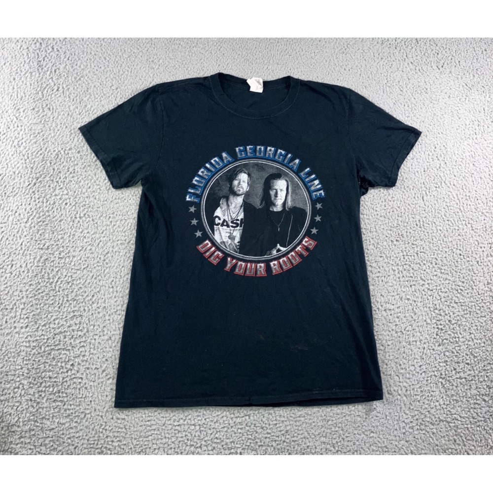 Gildan Florida Georgia Line T-Shirt Men M‎ Dig Your Roots Band Tee Black